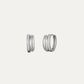 Selene Pavé Dome Huggie Earrings