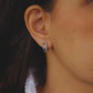 Selene Pavé Dome Huggie Earrings