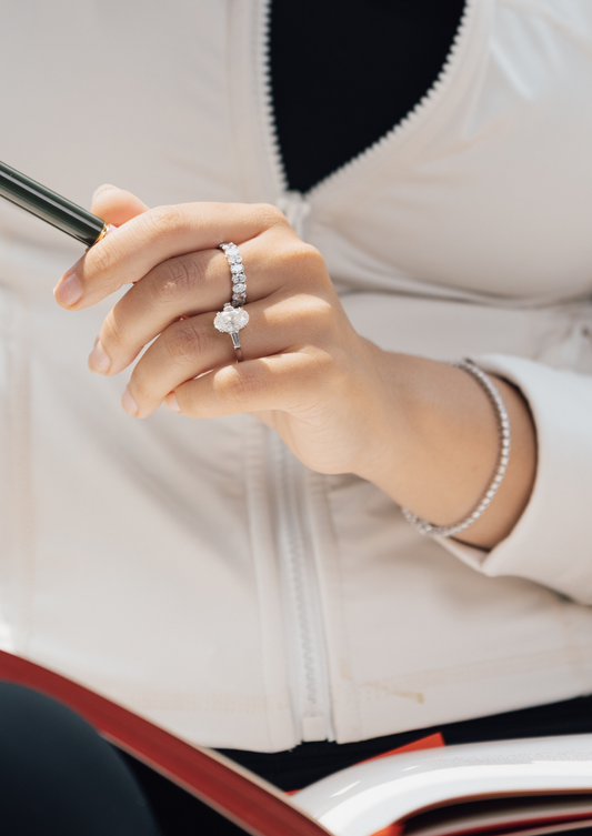 Elenea Eternity Oval-Cut Ring - Daiya Jewels 