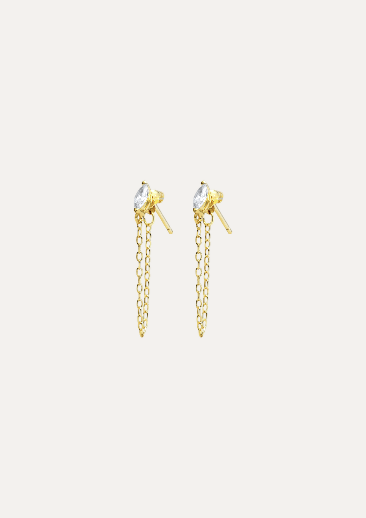 Azure Marquise-Cut Chain Earrings