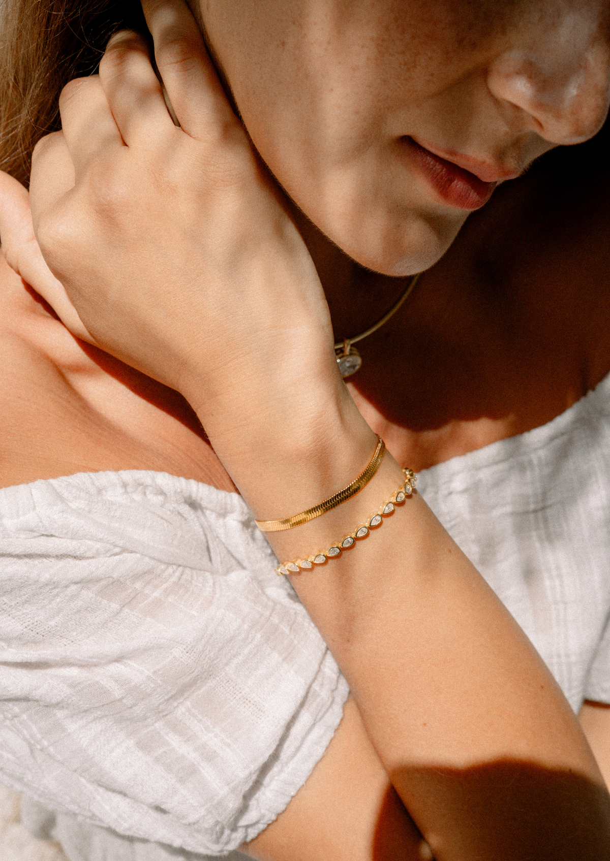 Danae Pear-Cut Bezel Tennis Bracelet
