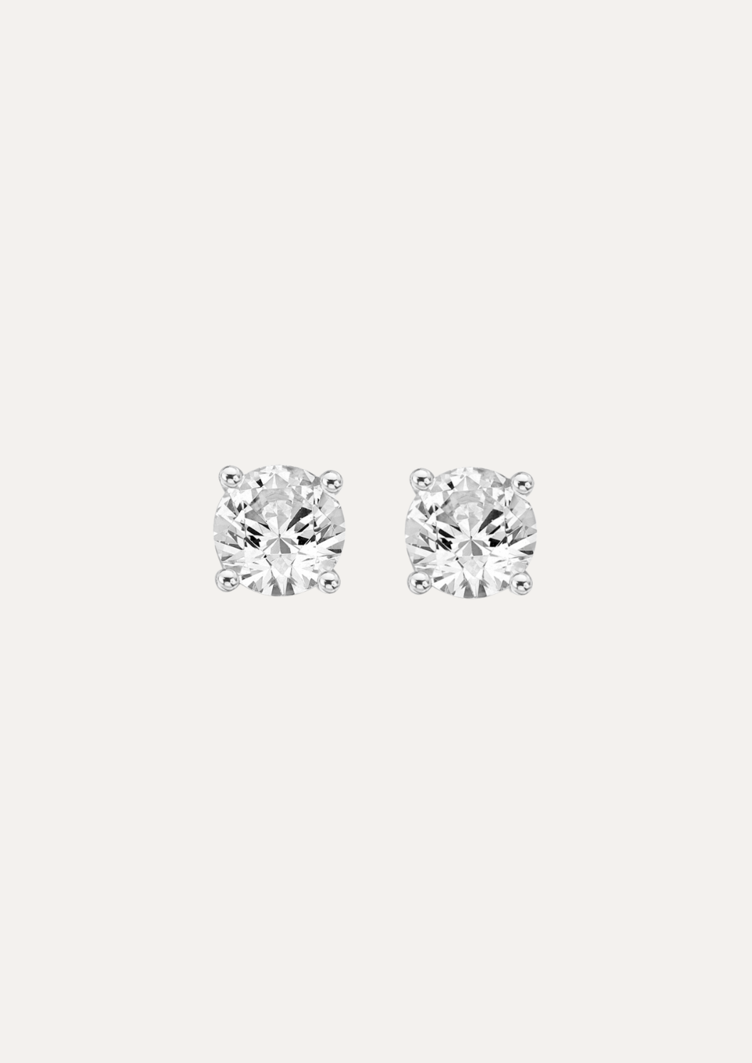 Lea Round-Cut Diamond Stud Earrings - Daiya Jewels 