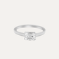 Linea East-West Emerald Solitaire Ring - Daiya Jewels 
