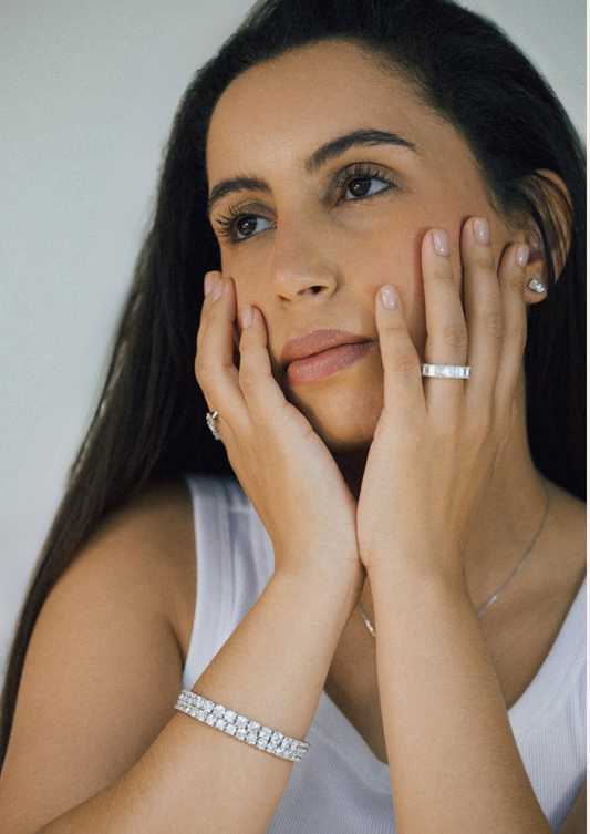 Linea Eternity Emerald-Cut Ring - Daiya Jewels 