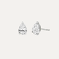 Zoe Pear-Cut Diamond Stud Earrings - Daiya Jewels 