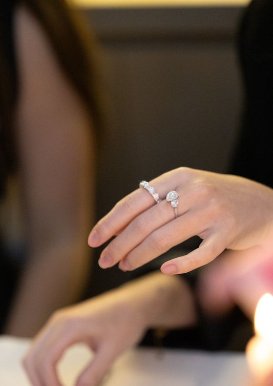 Zoe Toi&Moi Pear Diamond Ring - Daiya Jewels 