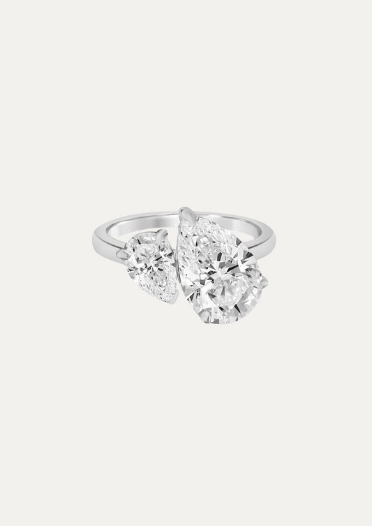 Zoe Pear-Cut Diamond Toi & Moi Ring